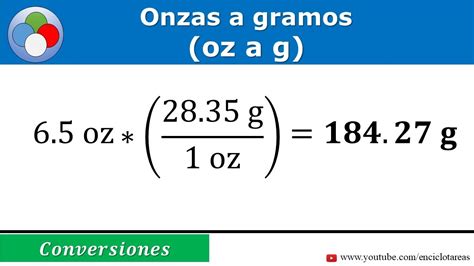 Convertir onzas a gramos