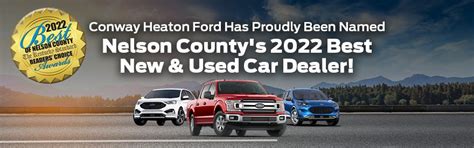 Conway heaton. Conway Heaton Ford Buy Center. Whether you're looking to sell a car for cash or trade in and trade up to a new Ford truck you love, make Conway Heaton your first and only stop. Our team of expert auto financing specialists can walk you through every step of the used car trade-in process and answer any questions along the way. 