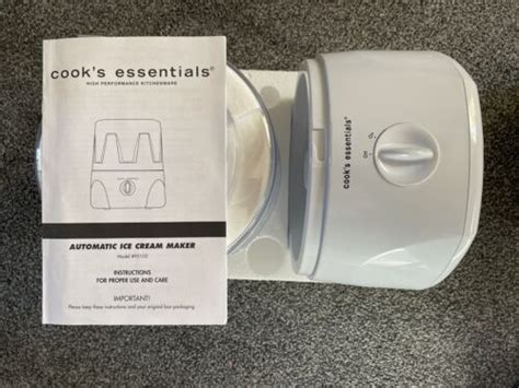 Cook’s essentials ice cream maker model 95100 manual