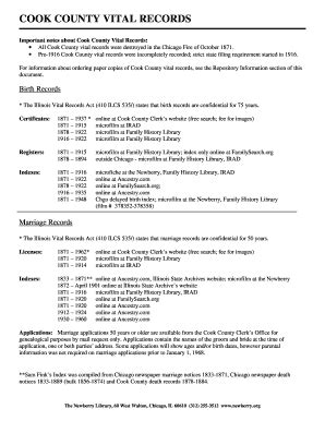 Cook county vital records appointment.  If you already have an existin...