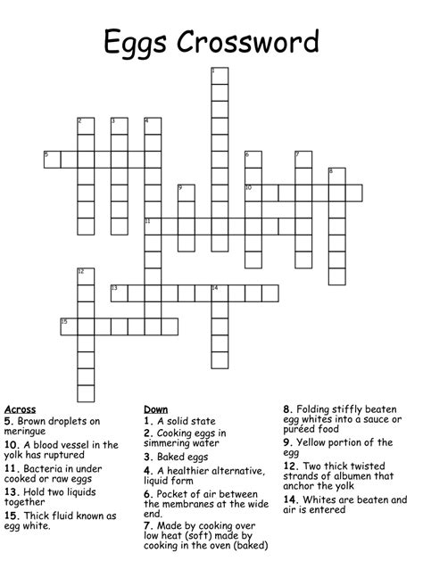 Cook for 3 minutes as an egg crossword clue. The Crossword Solver found 30 answers to "Mix up eggs or letters (8)", 8 letters crossword clue. The Crossword Solver finds answers to classic crosswords and cryptic crossword puzzles. Enter the length or pattern for better results. Click the answer to find similar crossword clues . Enter a Crossword Clue. 