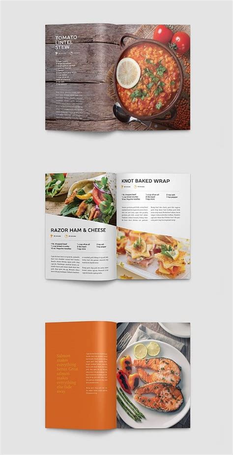 Cookbook/Recipe book InDesign Creative InDesign Templates Creative