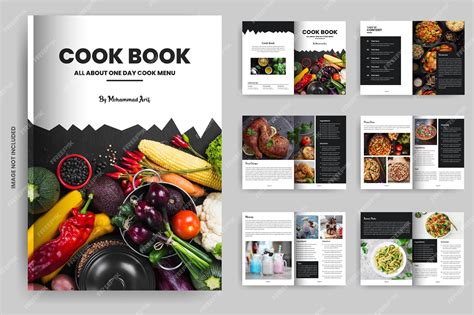 Cookbook Brochure Template 10 Pages Cookbook Design Modern Cookbooks Recipe Book Design