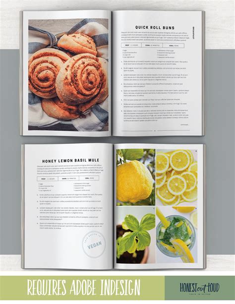 Cookbook and Recipe Template for Adobe InDesign Instant Etsy Recipe template, Cookbook