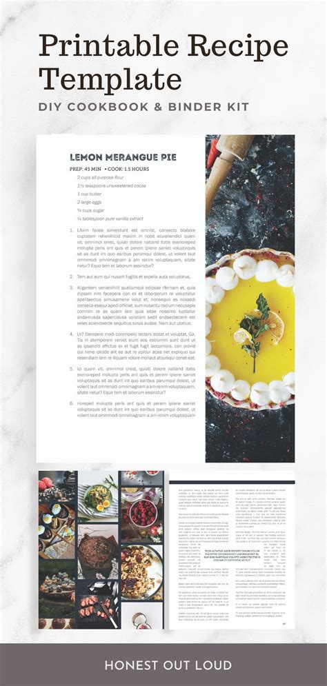 Cookbook and Recipe Template for Adobe InDesign Instant Etsy in 2021