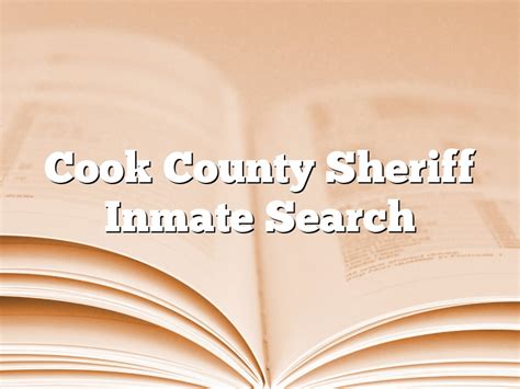 Cookcountysheriff inmate search. Click on one of the categories below to see related documents or use the search function. Search for file name: Categories always sorted by seq (sub-categories sorted within each category) 
