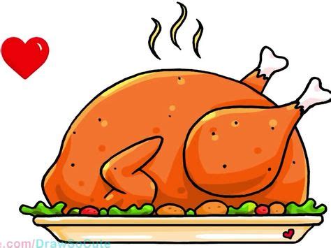 Cooked Turkey Drawing Easy