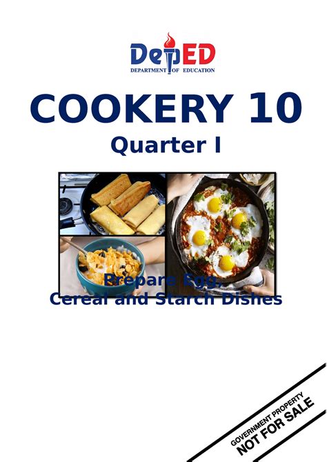 Cookery Grade 10 - Quarter I - Module 1 PDF Egg As Food