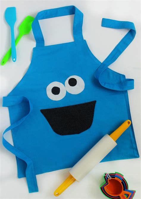 Cookie Monster Toddler Apron Tutorial Sizes 18m-3T (Free!)