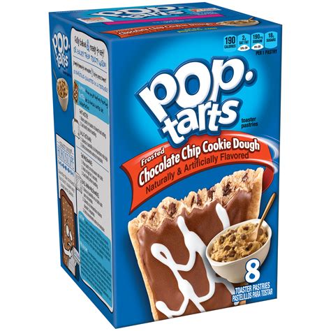 Cookie dough pop tarts. Repeat with the remaining dough strips. Prick the top of each tart multiple times with a fork to let the steam escape during baking. Bake in a 350-degree oven for about 25 minutes, until the pop ... 