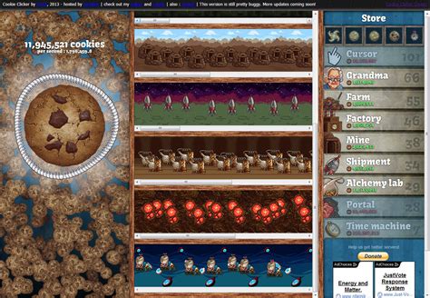 Cookieclicker game. In an era of video games are getting more complicated and skill-based, you may need to blow off some steam playing a simple game with easy to achieve goals. This is where clicker games come into play. In 2013 a game called Cookie Clicker proved that simple graphics and gameplay can be as at least fun as more complex games. 