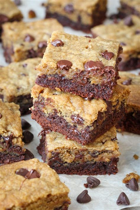Cookies and brownies. Preheat the oven to 350°F and line two baking sheets with parchment paper. Working in batches, scoop 2-tablespoon-size mounds of dough onto the prepared baking sheets, about 2 inches apart. Bake ... 