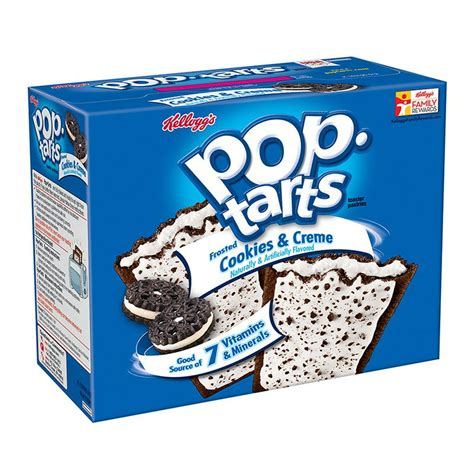 Cookies and cream poptart. Pop-Tarts Frosted Cookies and Crème toaster pastries are a delicious treat to look forward to any time of day. Includes one, 13.5-ounce box of Cookies and Crème Pop-Tarts. Jump-start your day with smooth, vanilla crème-flavored filling encased in a crumbly chocolatey cookie-flavored crust topped with sweet frosting and a dusting of chocolate ... 