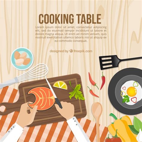 Cooking Table Template Free Vectors Ui Download