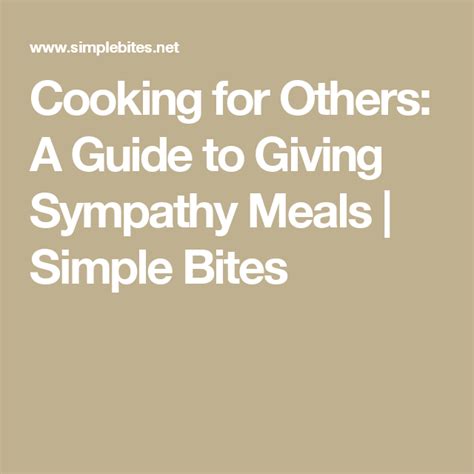 Cooking for Others: A Guide to Giving Sympathy Meals …