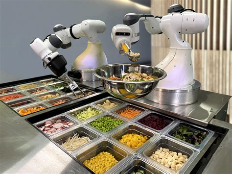 Cooking robots. Oct 18, 2022 · Robots are also finding their way to domestic kitchens. Moley Robotics launched an at-home, robot-driven kitchen in late 2020. The domestic version comes stocked with some 5,000 recipes from a ... 
