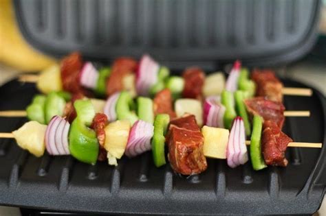 Cooking shish kabobs on a george forman grill - CookEatShare