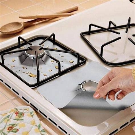 Cooking stove cover. Gas range stove top burner protectors,0.2 MM Thickness 4 PACK stove top covers for gas burners,Non-Stick Stovetop Protector Liner Cover Reusable Dishwasher Safe Size 10.6” x 10.6” Jargod. 1. Shipping, arrives in 3+ days. $16.97. Range Kleen Fallitudes Design - Set of 4 Round Burner Covers for Electric Stoves. 