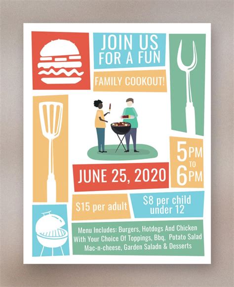 Cookout Flyer Template Word