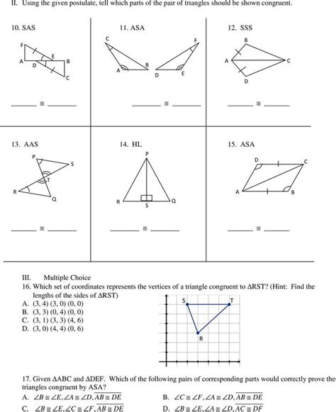 Cool Triangle Congruence Worksheet 2 Answer Key Ideas Alec Worksheet