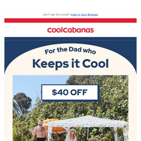 CouponAnnie can help you save big thanks to the 7 active promotions regarding CoolCabanas. There are now 1 promotion code, 6 deal, and 0 free delivery promotion. With an average discount of 33% off, consumers can enjoy amazing promotions up to 65% off. The top promotion available at present is 65% off from "Grab 65% Off on Best-Selling Packages".. 