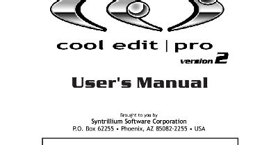 Cool edit pro manual de usuario. - Free repair manual for 1997 gmc sierra.