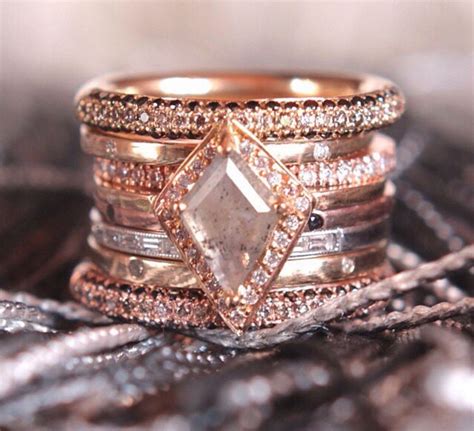 Cool engagement rings. Innovative cuts and shapes are the way to go. Lookout beyond the classic pear, oval and emerald cut diamonds. You can also consider cluster rings, which make for a … 
