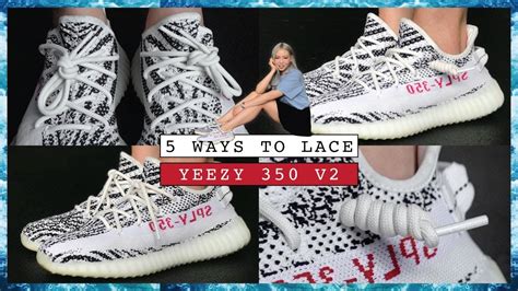 Cool ways to tie yeezys. First, make sure both ends of the lace are even. The laces are even, so I'm ready to begin lacing. The first step to lacing your sneakers neatly is to make sure the lace tips are even. Put each lace tip in the first set of eyelets from the top and pull the lace tight, while making sure it stays even. 