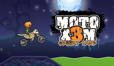 Oct 1, 2019 · Game details. Being a motorcycle rider becomes more and more dangerous and in the Moto X3M Spooky Land episode the courses are even more wacky and crazy! Get on your bike and brave the dangers that await you, incredible jumps, looping, traps to avoid, deadly saws and whatnot will require your concentration at all times to not fall. . 