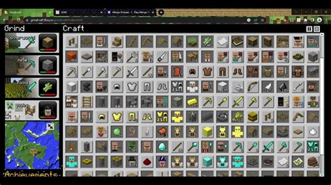 Grindcraft. The goal of GrindCraft is for the player to gather different resources, improve their crafting skills, and eventually make items that are stronger and stronger. If you move your mouse over a craftable item, you'll see a list of the materials you need to make it. Like in Minecraft's survival mode, you start with only your fist and .... 