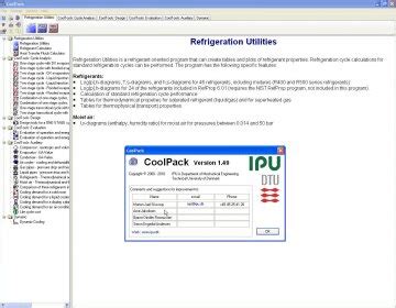 Coolpack refrigeration software.  3 CoolPack is a collection of simulation models fo...