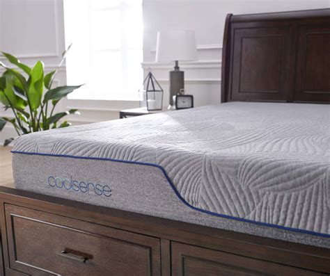 Coolsense mattress. Gel memory foam mattress, medium firm/white, $549.00. (29) 10 10 year limited warranty. Thickness 9 7/8 " Memory foam Medium firm. Choose size Full. 