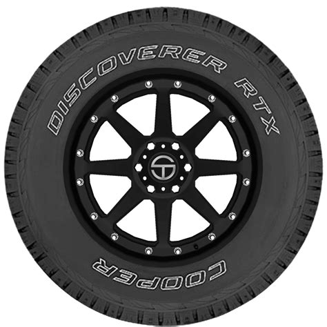 The Cooper Discoverer RTX is an all terrain, all season tire manufactured for SUVs and light trucks. The tire guarantees a secure on- and off-road traction. The aggressive tread pattern's special buttress and shoulder design and the staggered block placement significantly grips the road and terrain surface, ensuring the tire's surface contact .... 