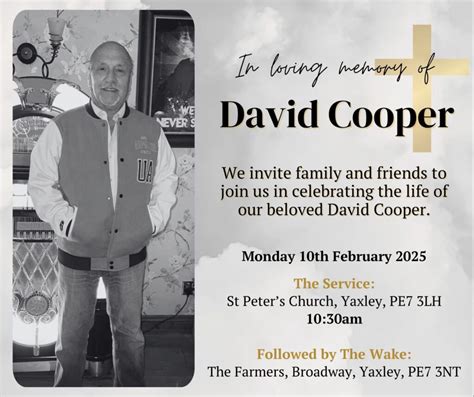 Cooper funeral.  The official file number for this entity is 0068375000.  He ...