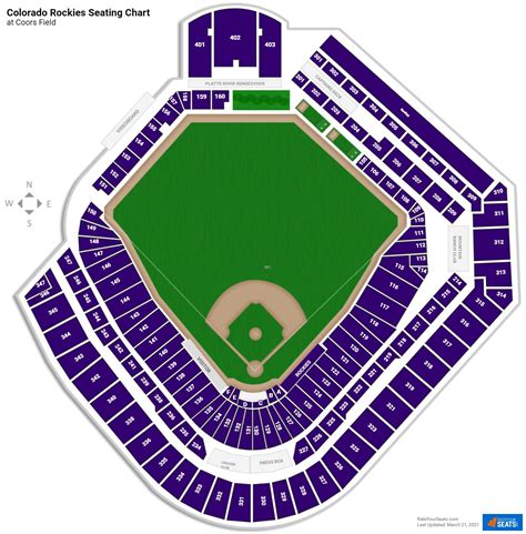 Seating chart for the Colorado Rockies and other bas