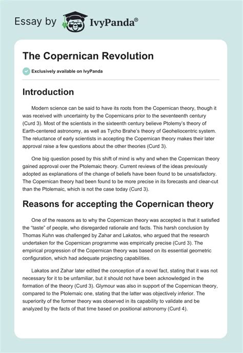 Copernican Revolution Essay - 2052 Words 123 Help Me