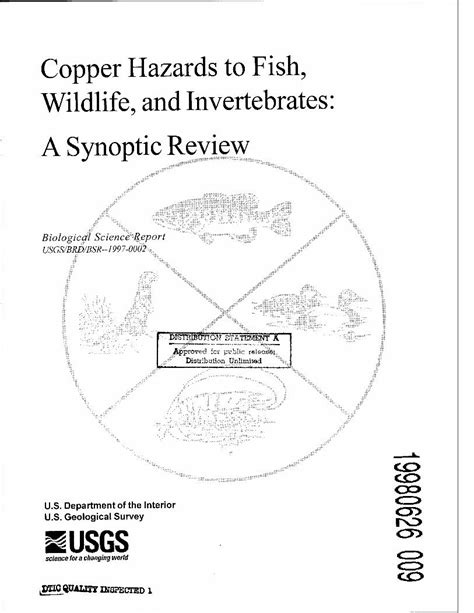 Copper hazards to fish, wildlife and invertebrates: a synoptic review