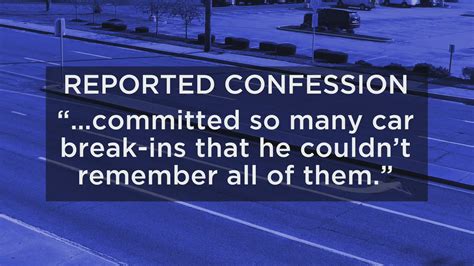 Cops report startling confession after car break-ins, gun heist