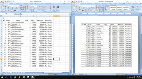 Copy MS Excel new