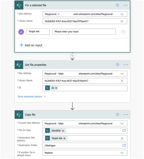 Copy SharePoint page between sites with Power Automate