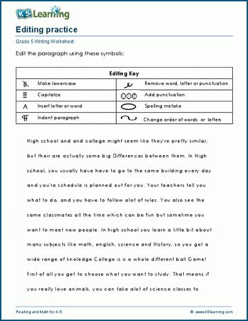 Copy editing practice worksheets.  (Create a simple form Set A-1: Provides a news article to ...