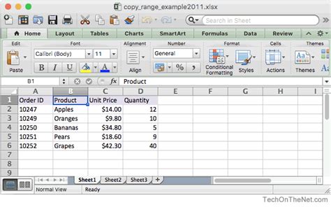 Copy microsoft Excel 2011 ++