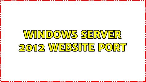 Copy microsoft OS windows server 2012 web site