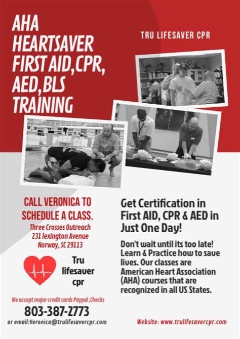 Copy of CPR & First Aid Training Center Flyer PosterMyWall