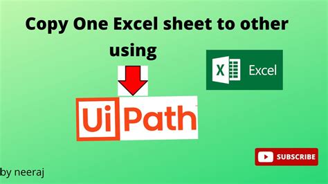 Copy one excel sheet to another excel sheet using UiPath YouTube