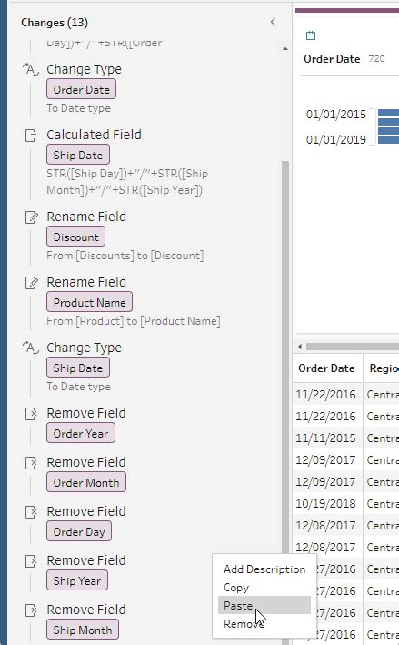 Copy steps, actions and fields - Tableau