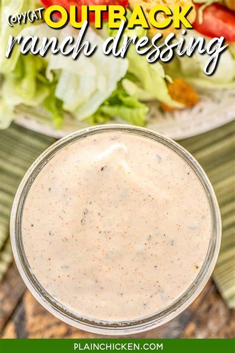 Copycat Outback Ranch Dressing - Plain Chicken Ranch …