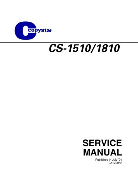 Copystar cs 1510 cs 1810 service manual parts list. - 2005 mercedes benz sl500 service repair manual software.