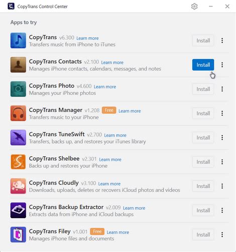 Copytrans control center.  An CopyTrans manages iPhone apps and data safely.  Es hilft...
