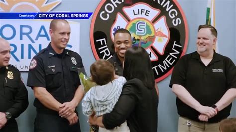 Coral Springs family reunites with rescuers who pulled 2-year-old from canal, hospital staff